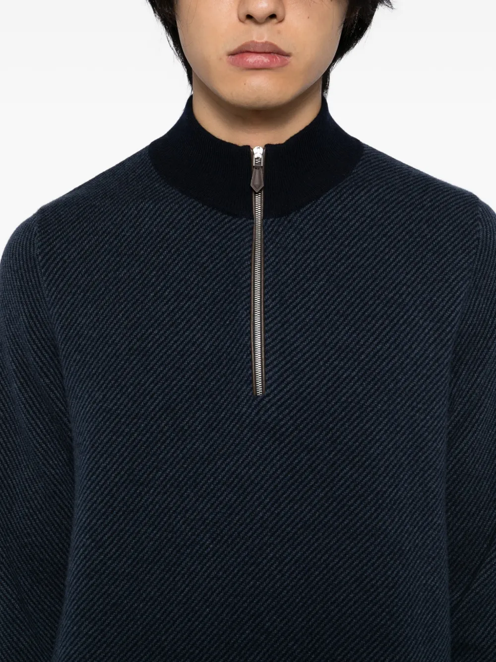 N.Peal Trui met jacquard Blauw
