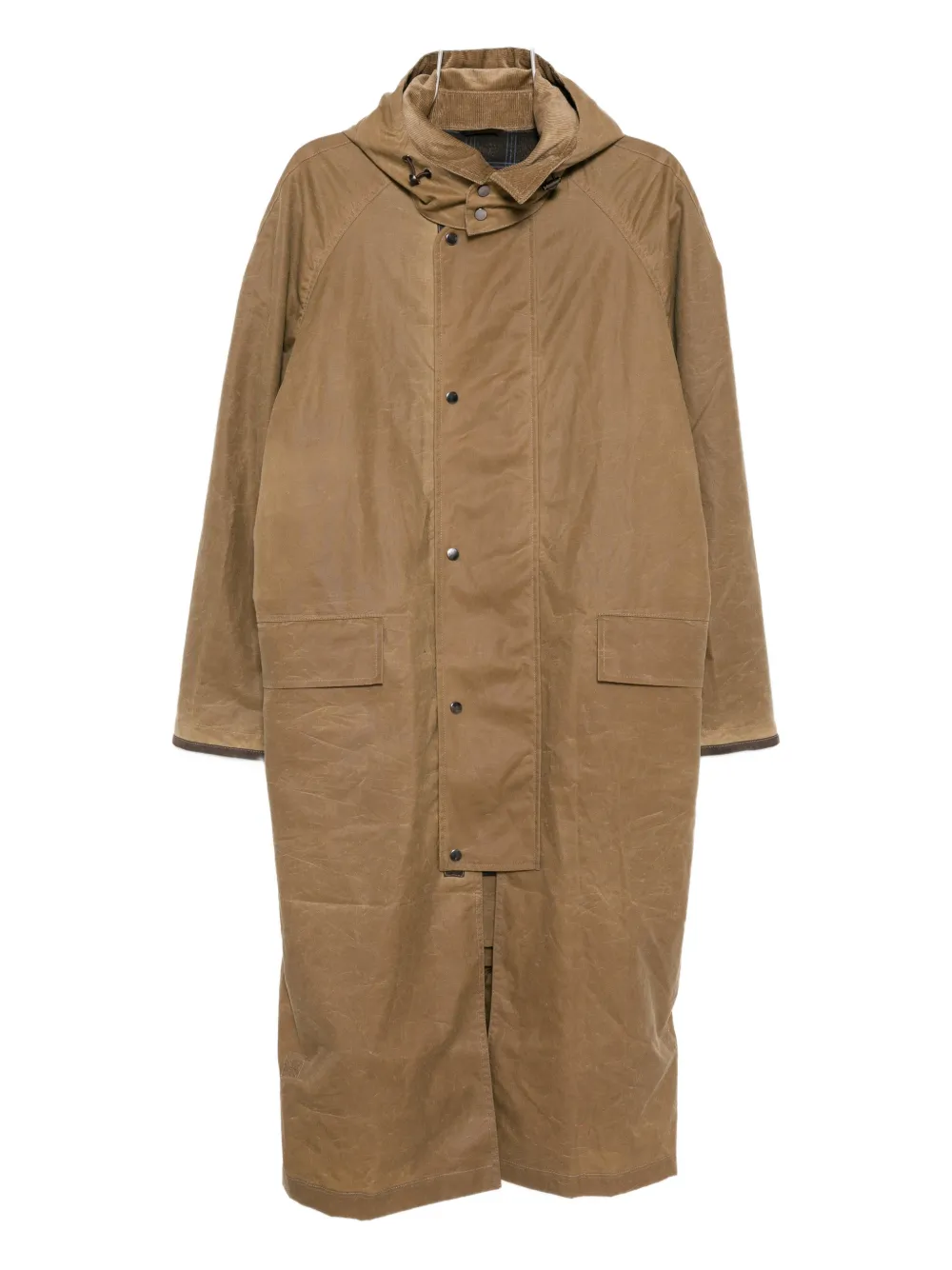 N.Peal hooded wax riding coat - Braun