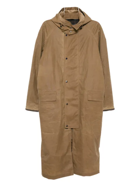 N.Peal hooded wax riding coat