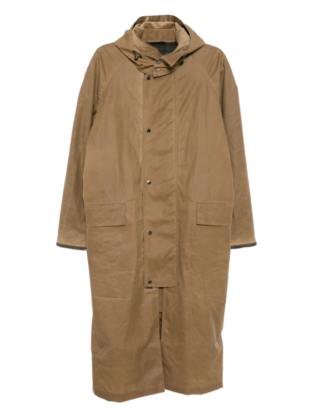 N.Peal hooded wax riding coat | Brown | Image 1