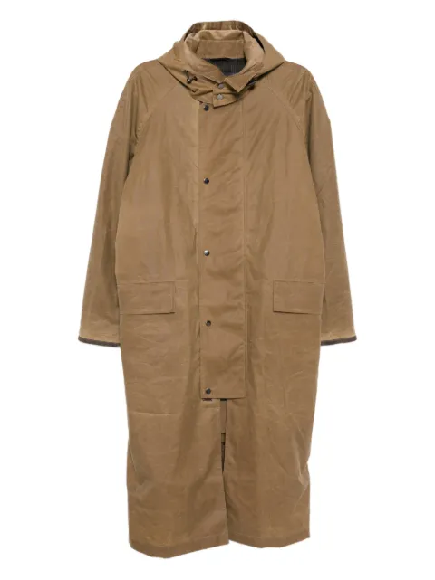 N.Peal hooded wax riding coat