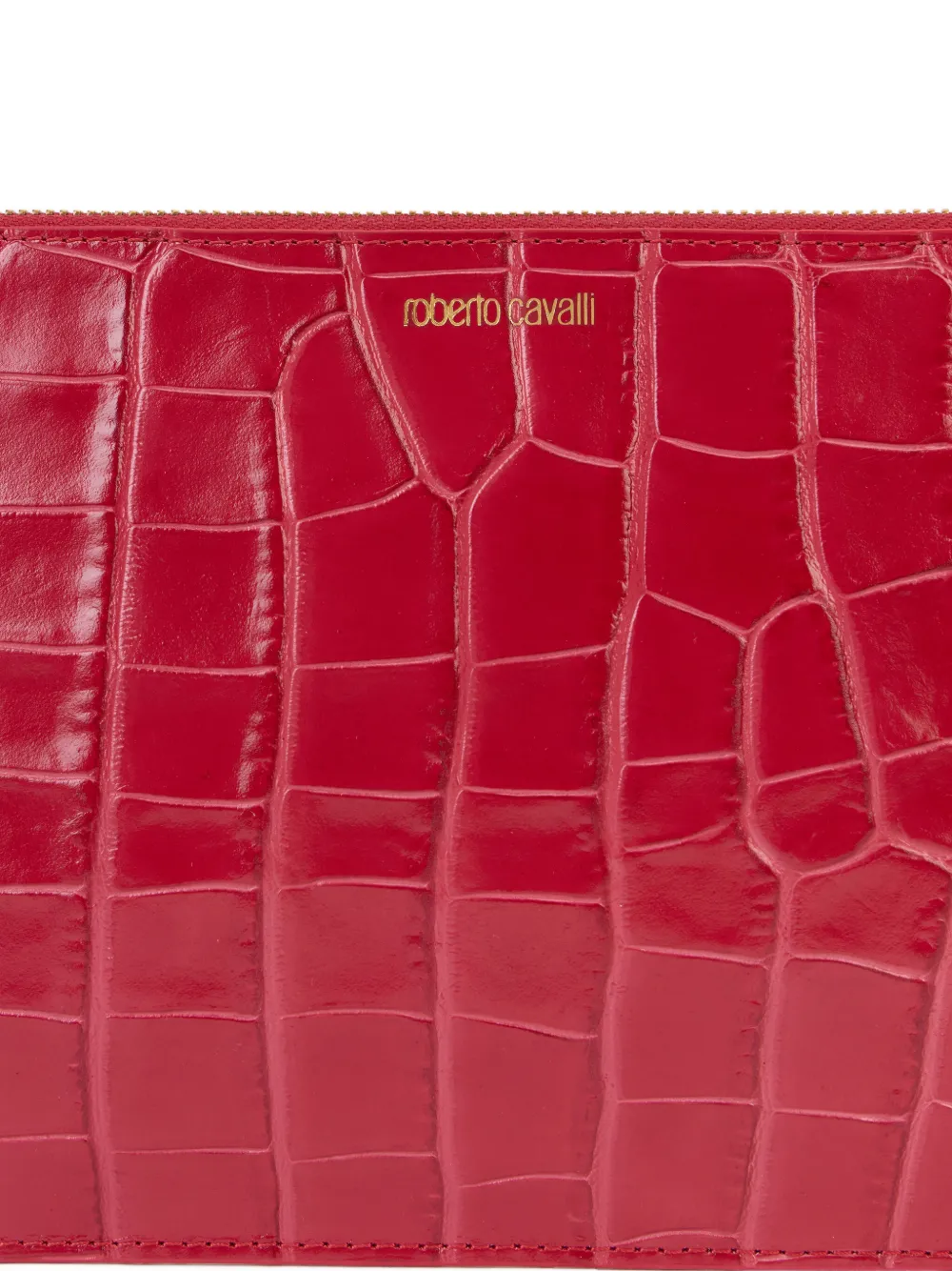 croc-effect wristlet clutch bag