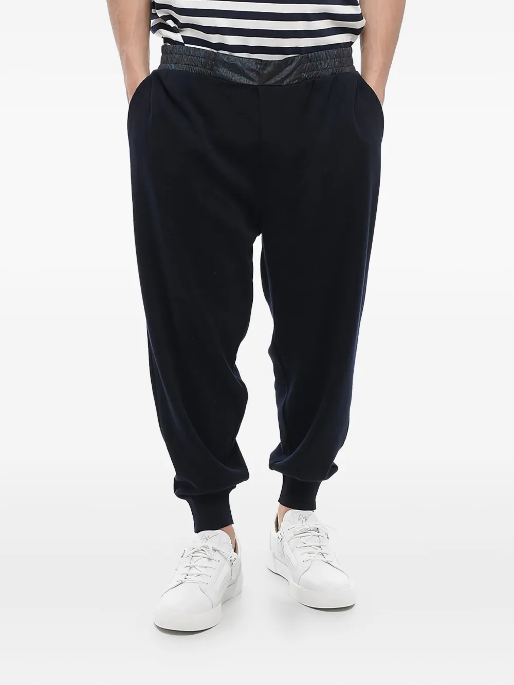 ETRO elastic-waist loose trousers Blauw