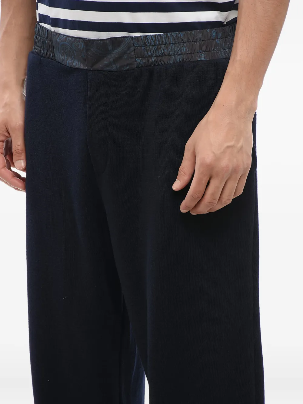 ETRO elastic-waist loose trousers Blauw