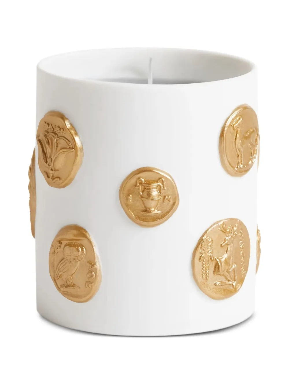L'objet Coin-embellished Candle In White