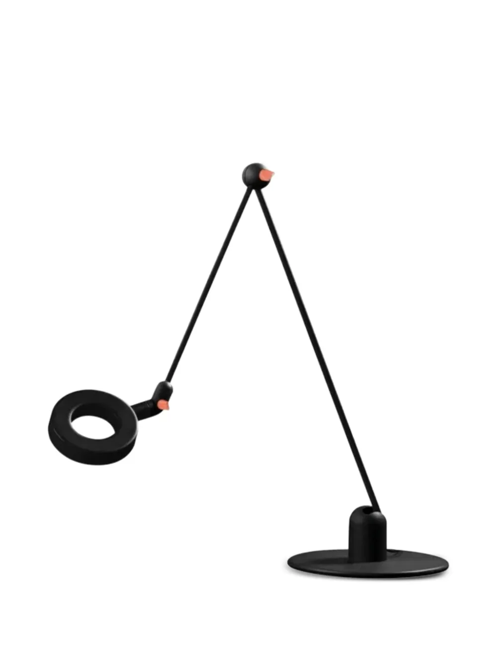 Martinelli Luce L'Amica adjustable-arm ring-light desk lamp (115cm x 12cm) | Black | Image 1