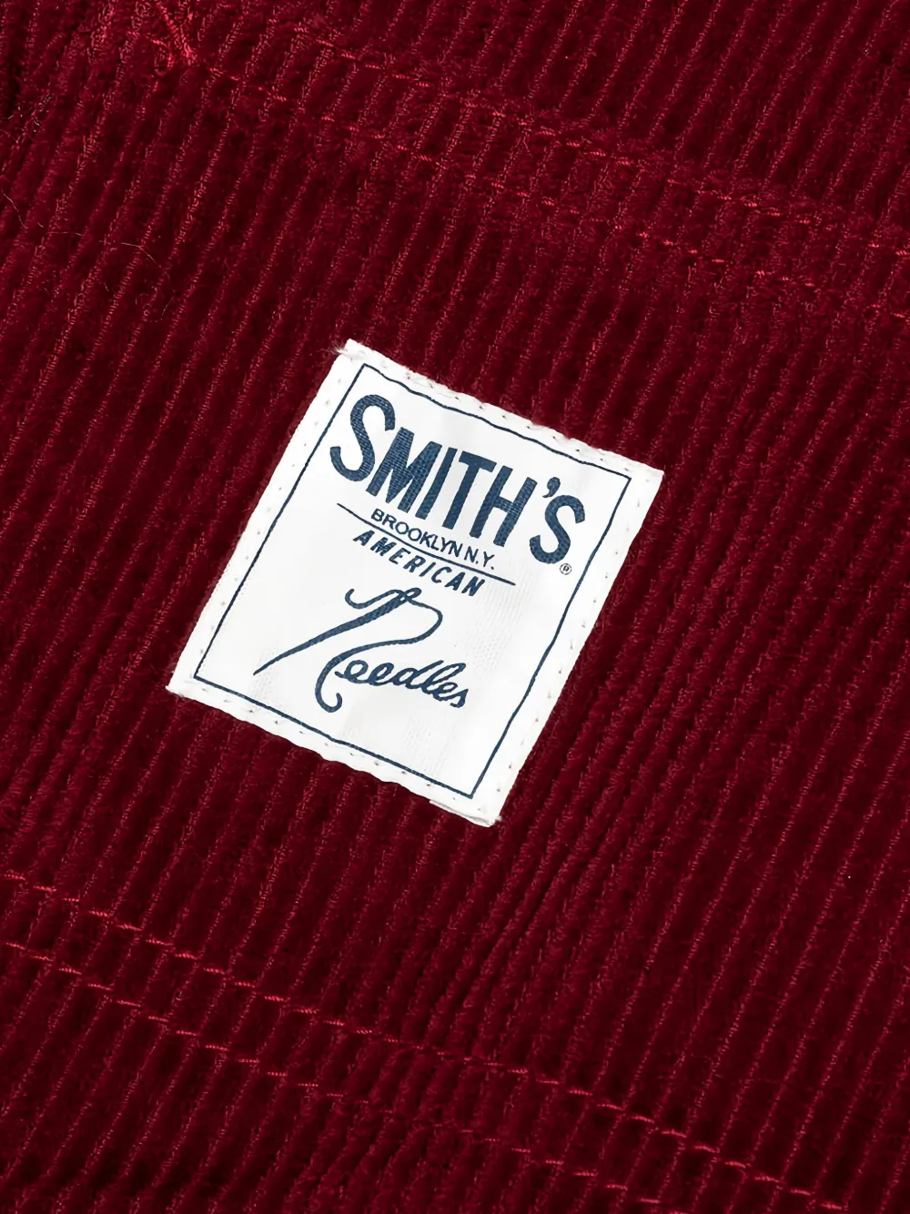 Needles x Smith's ribfluwelen broek met geborduurde vlinder Rood
