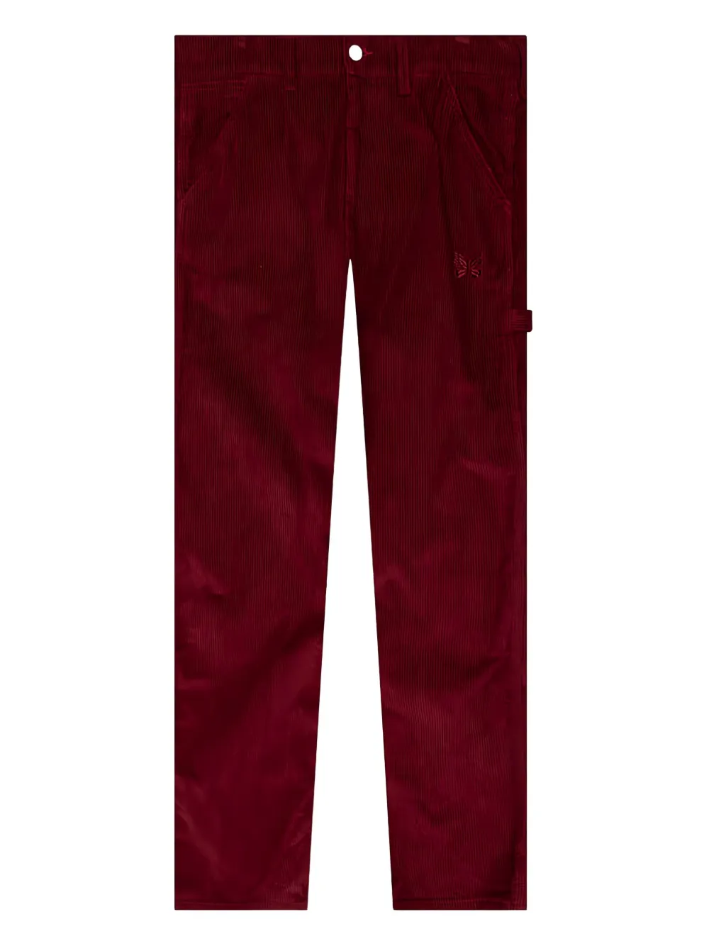 Needles x Smith's butterfly-embroidered corduroy trousers - レッド Needles x Smith's butterfly-embroidered corduroy trousers - レッド