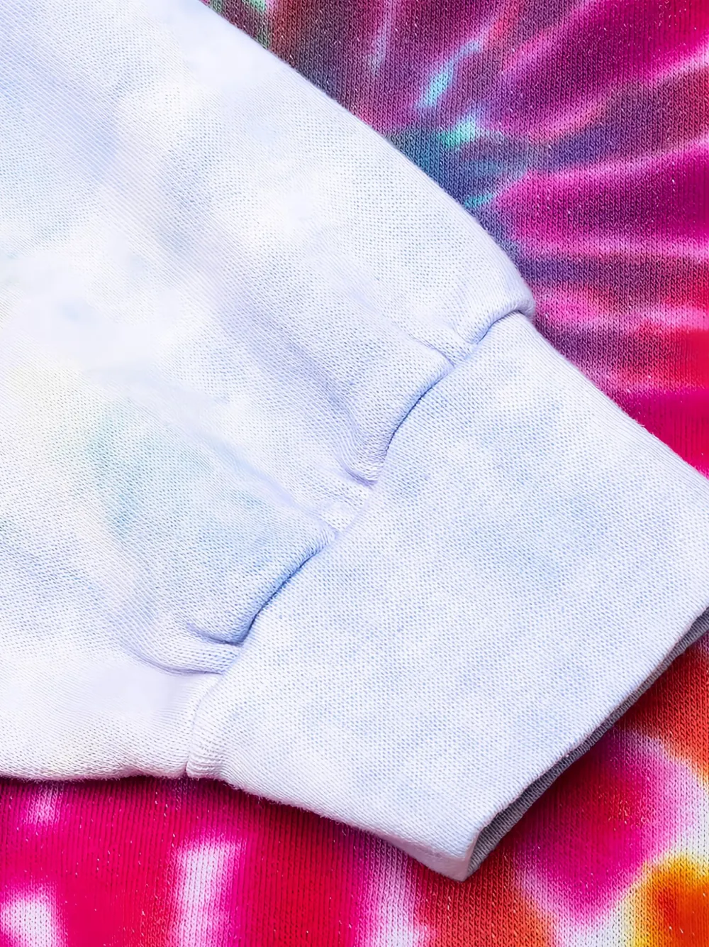Needles Hoodie met tie-dye vlakken Blauw