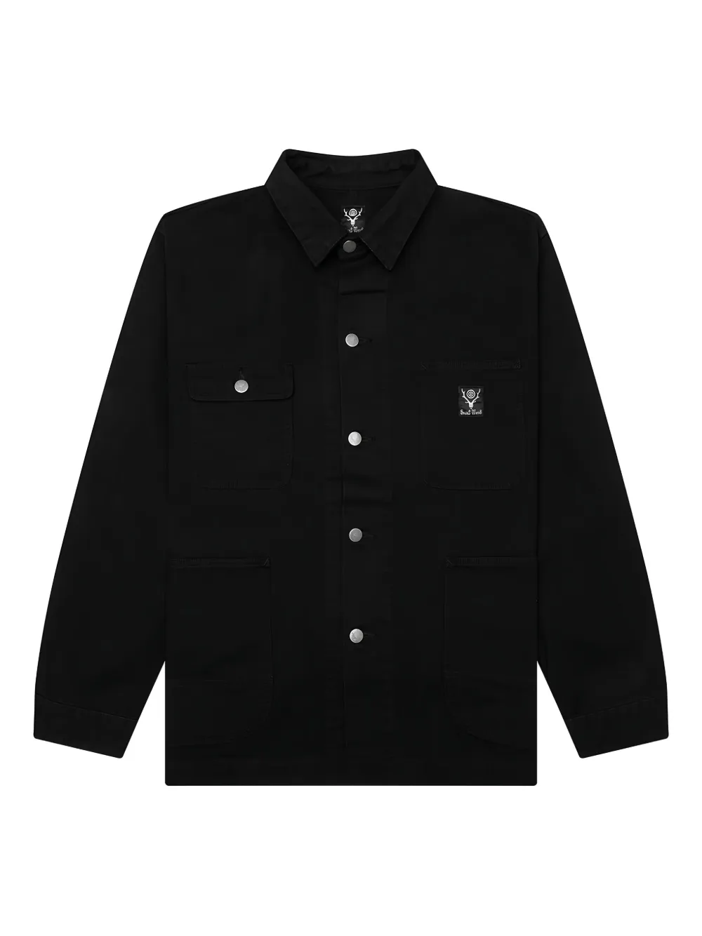 SOUTH2 WEST8 button-fastening shirt jacket - ブラック SOUTH2 WEST8 button-fastening shirt jacket - ブラック