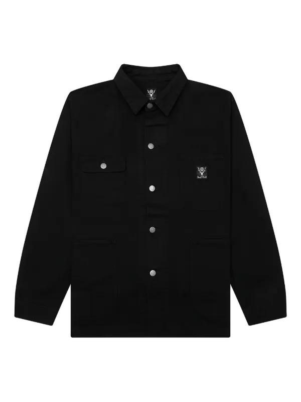 [良品] SOUTH2 WEST8 ロゴブルゾン ブラック M シンプル 良品] SOUTH2 WEST8 ロゴブルゾン ブラック M シンプル