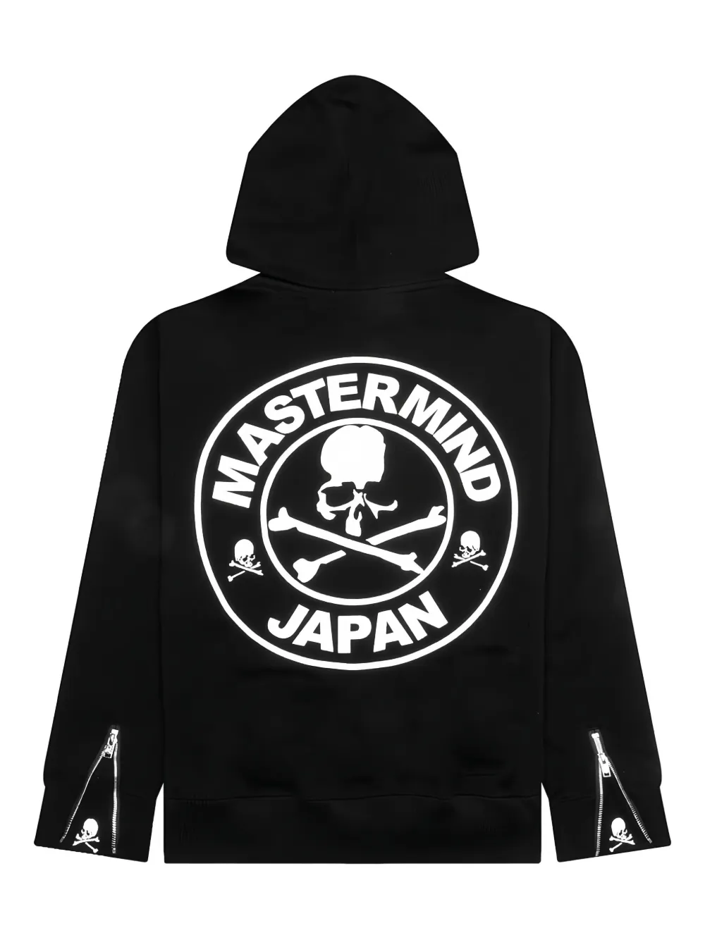 Mastermind Japan Hoodie met rits en doodskop kralen Zwart