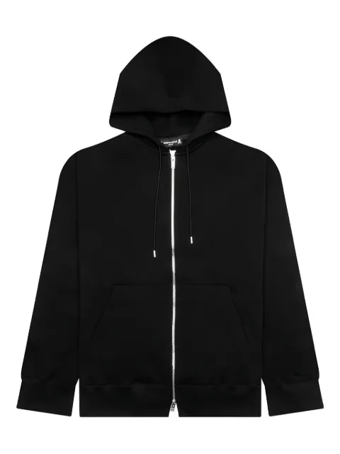 Mastermind Japan Glass Beaded skull-logo zip-front hoodie