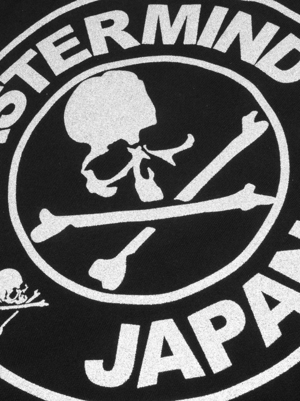 Mastermind Japan Hoodie met rits en doodskop kralen Zwart