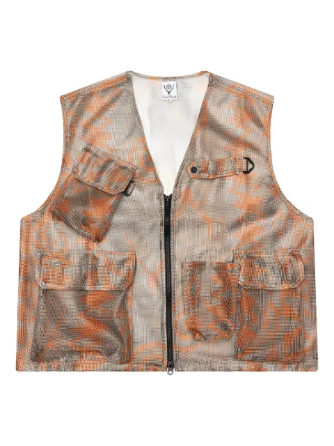 SOUTH2 WEST8 mesh-patterned pocket vest