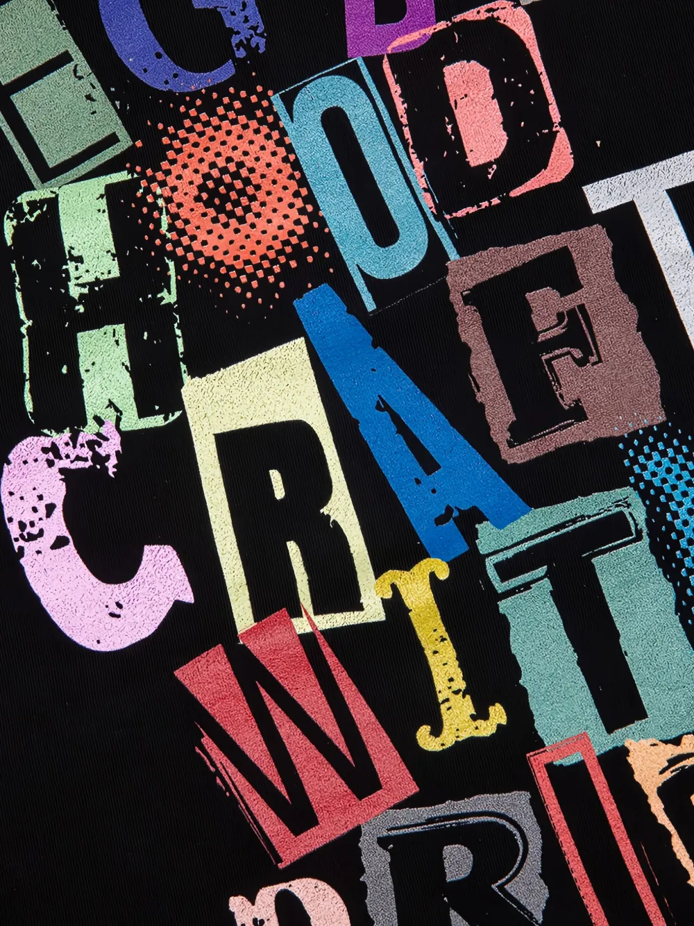 Neighborhood Grafische sweater met lange mouwen Zwart