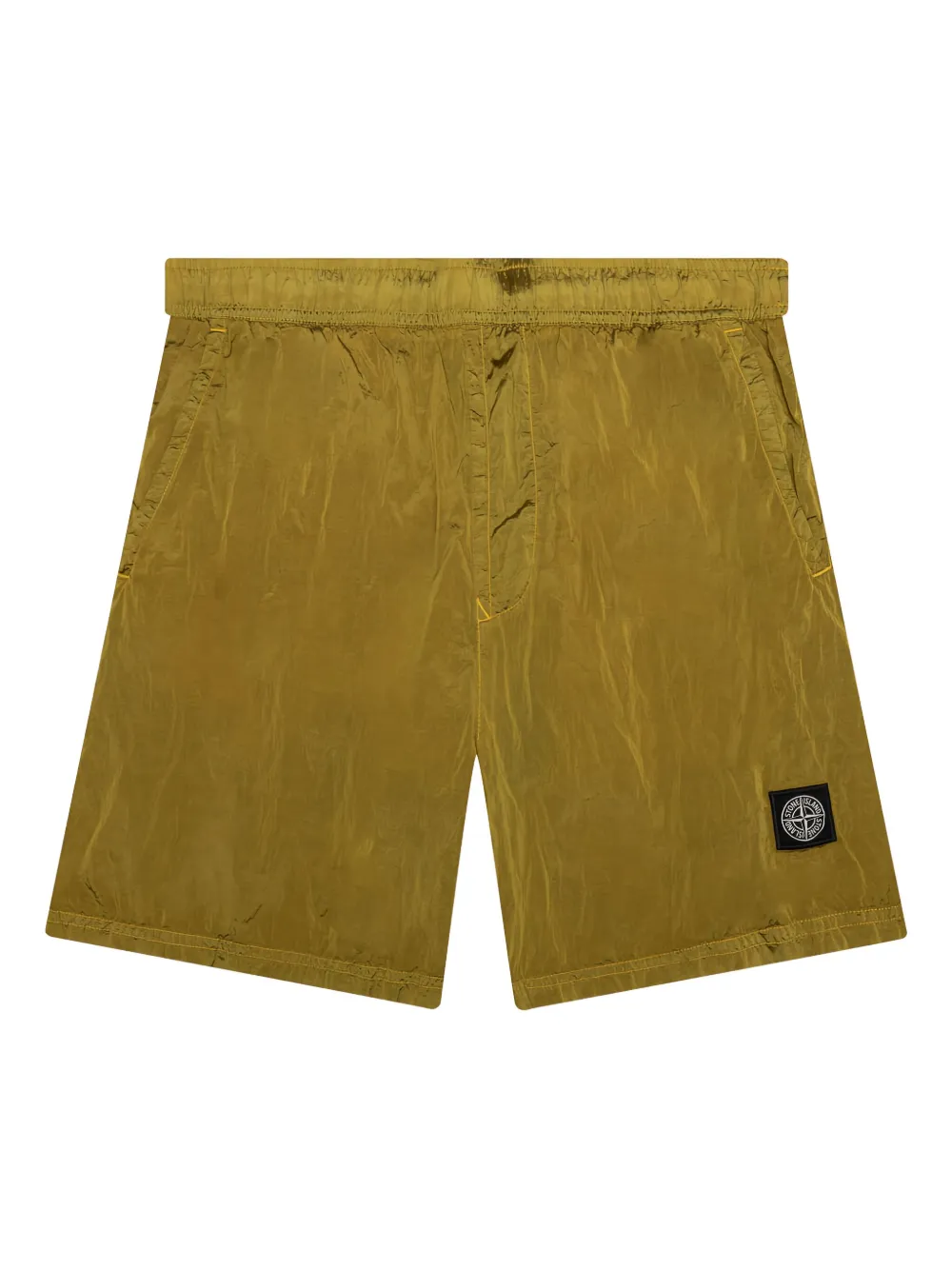 Stone Island elasticated-waist swim shorts Geel