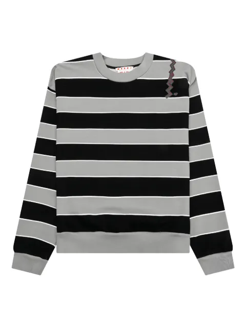Marni striped logo sweatshirt