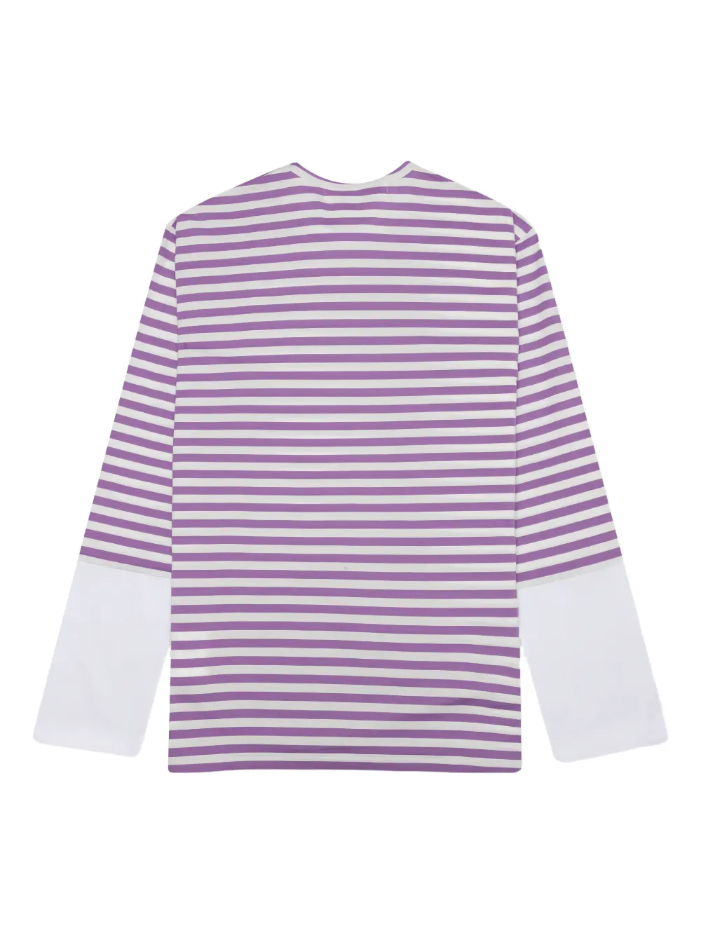 Comme Des Garçons Play Gestreept T-shirt met hartlogo - Paars