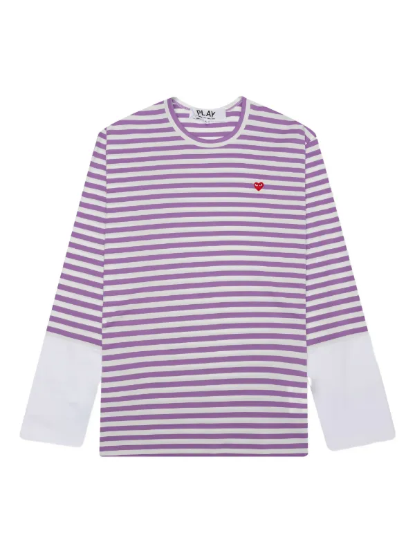 Comme Des Garçons Play ハートロゴ Tシャツ | パープル | FARFETCH JP