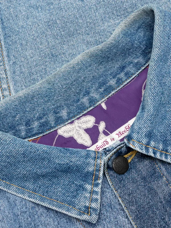 Needles 蝶刺繍 デニムジャケット S Needles 蝶刺繍 デニムジャケット S Needles 蝶刺繍 デニムジャケット