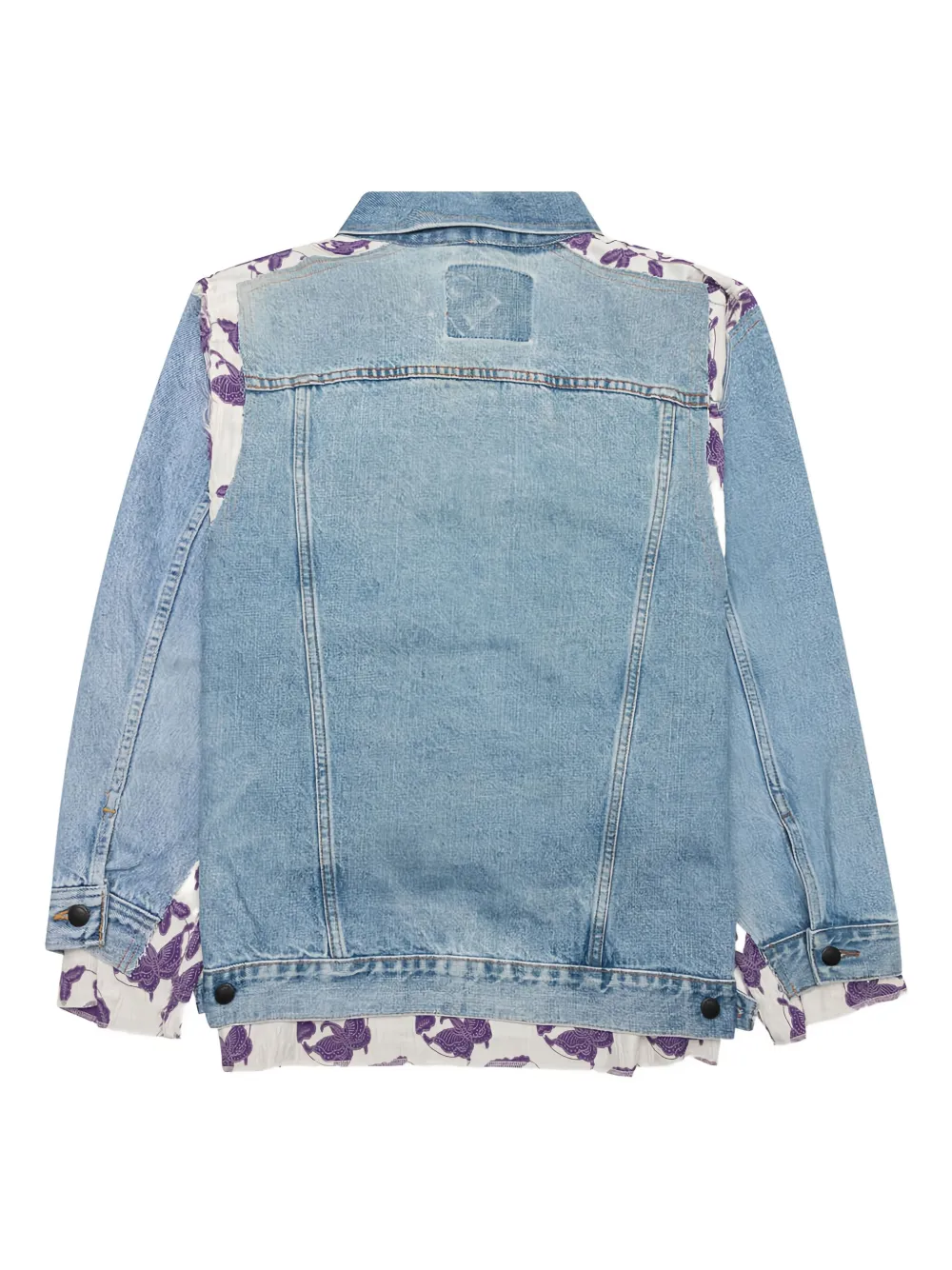 Needles butterfly-print denim jacket Blauw