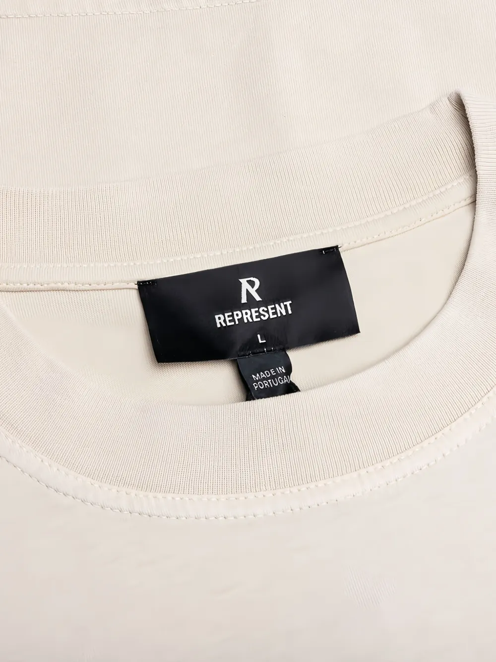 Represent T-shirt met logoprint Beige