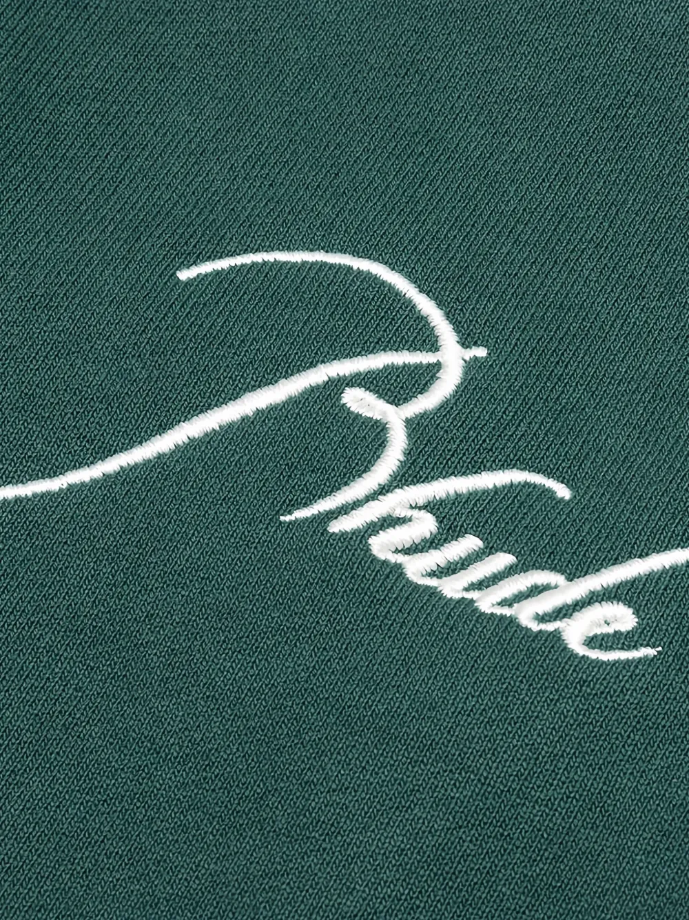 RHUDE Terry trainingsbroek met trekkoord en borduurwerk Groen