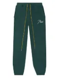 RHUDE Terry embroidered drawstring track pants - Green