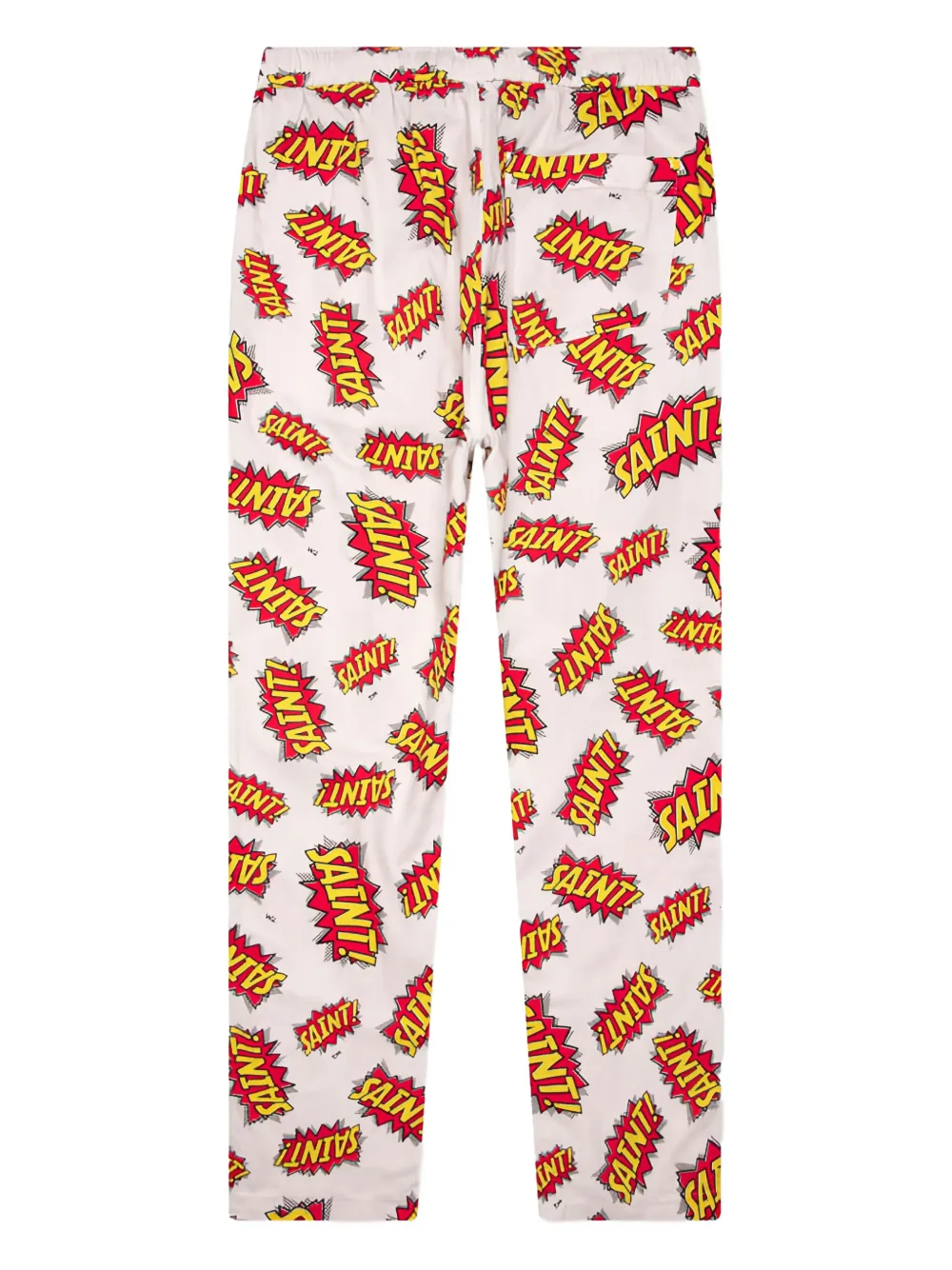 SAINT MXXXXXX Pow comic-print trousers - Wit