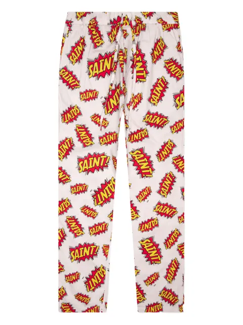 SAINT MXXXXXX Pow comic-print trousers