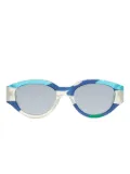 Retrosuperfuture Drew Mama Andy Warhol Camouflage patchwork round sunglasses - Blue