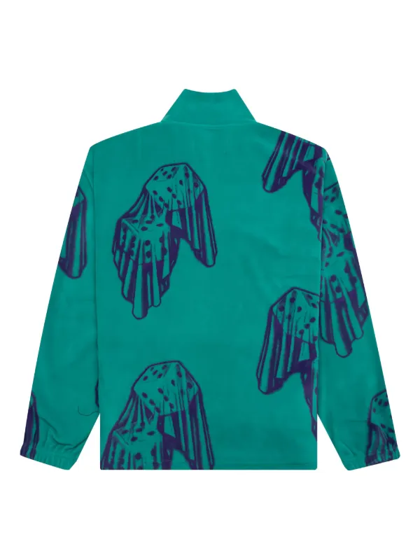 Awake NY Dice-print Fleece quarter-zip Sweatshirt | Green | FARFETCH