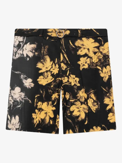 Jil Sander short ceinturé à fleurs