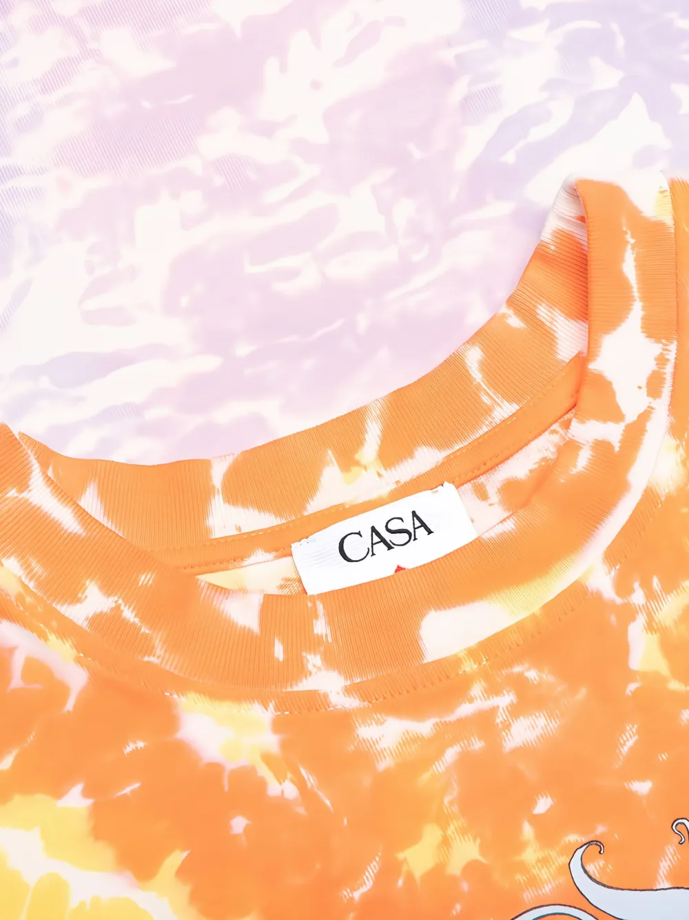 Casablanca Surf Trip T-shirt met tie-dye print Paars