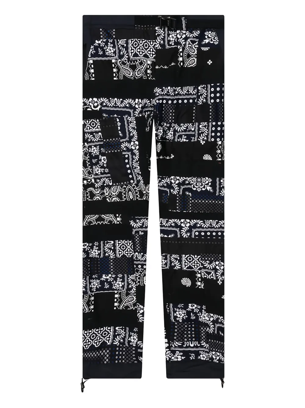 sacai x Hank Willis Thomas patchwork trousers - ブラック sacai x Hank Willis Thomas patchwork trousers - ブラック
