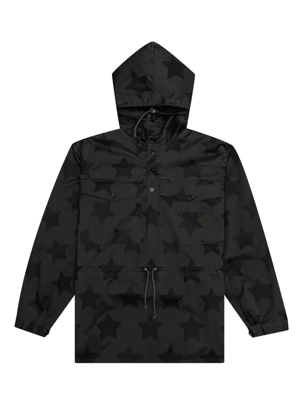 Awake NY star-print hooded jacket - ブラック Awake NY star-print hooded jacket - ブラック
