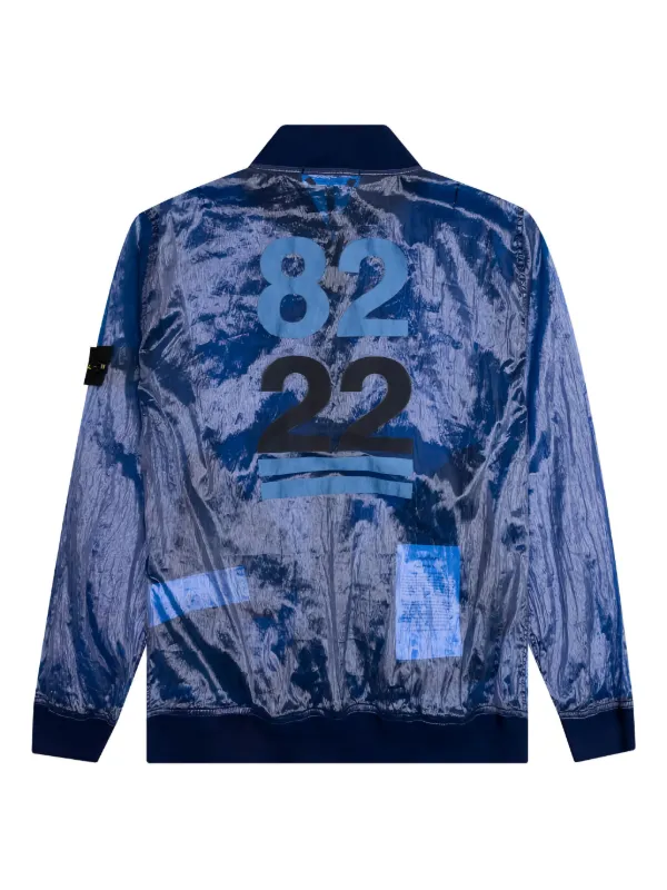 Stone Island ナンバーディテール ボンバージャケット | ブルー 