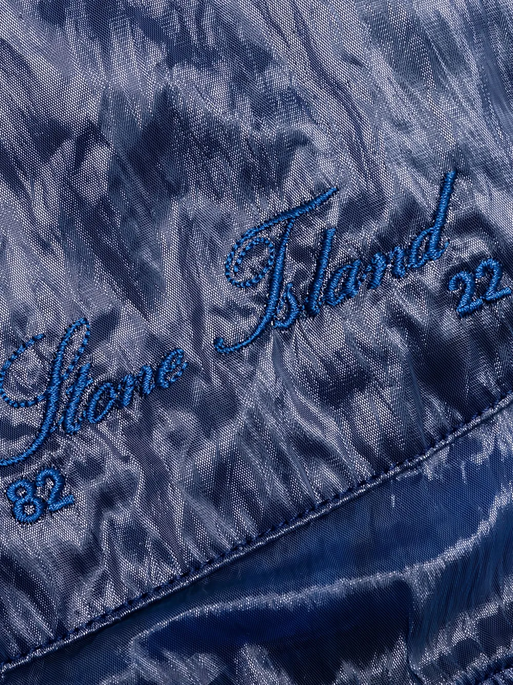 Stone Island Bomberjack met nummerdetail Blauw