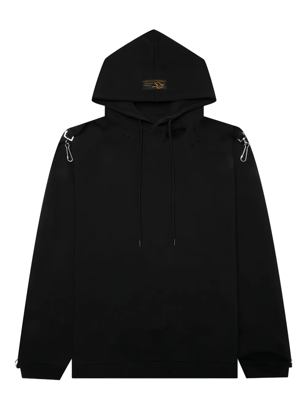 Raf Simons washed distressed hoodie - ブラック Raf Simons washed distressed hoodie - ブラック