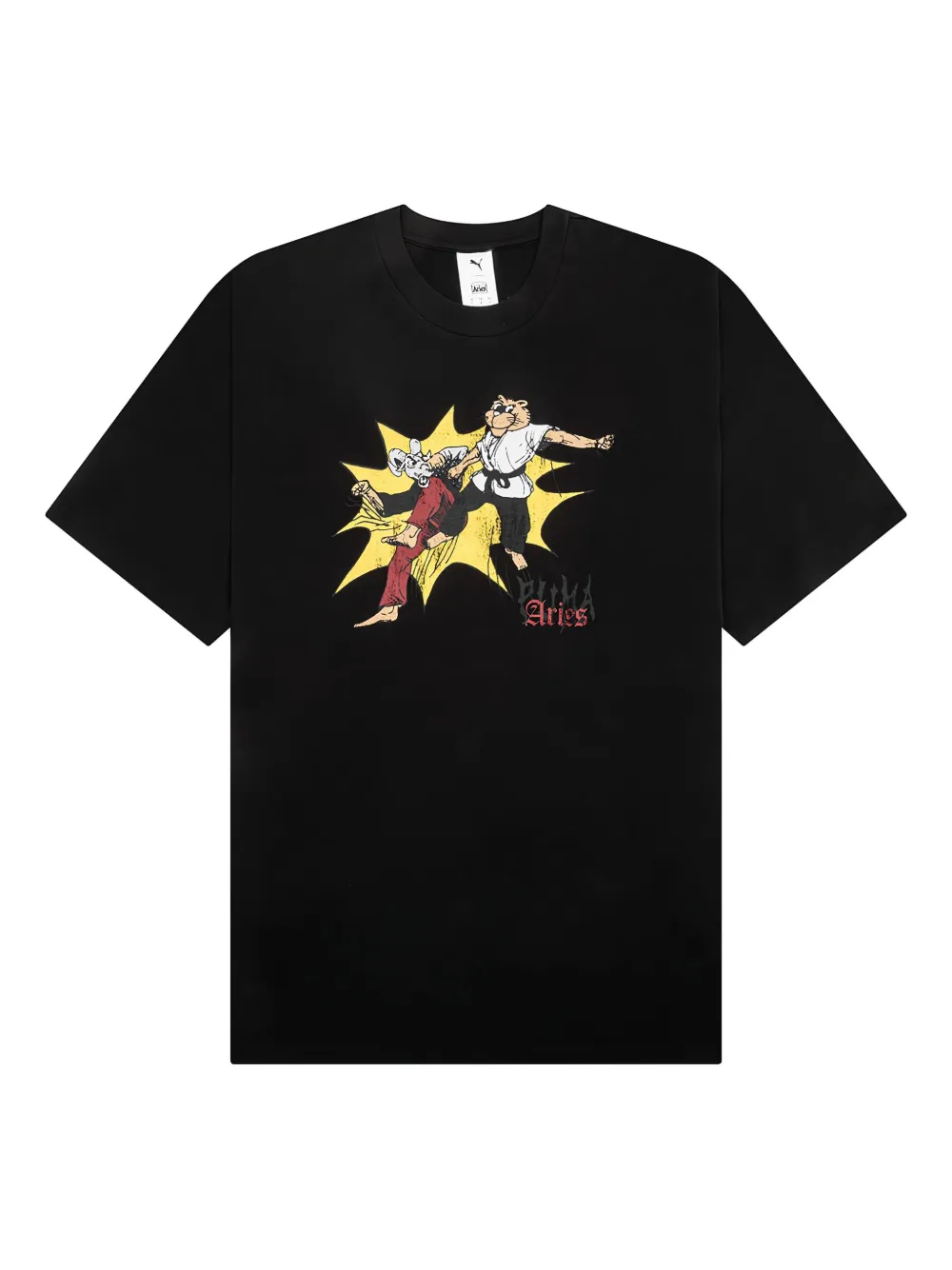 PUMA x Aries T-shirt met grafische print Zwart