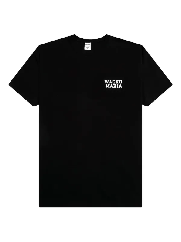 【WACKO MARIA】 ワコマリアT-SHIRT（Tシャツ）ブラック L WACKO MARIA ロゴ Tシャツ | ブラック | FARFETCH JP