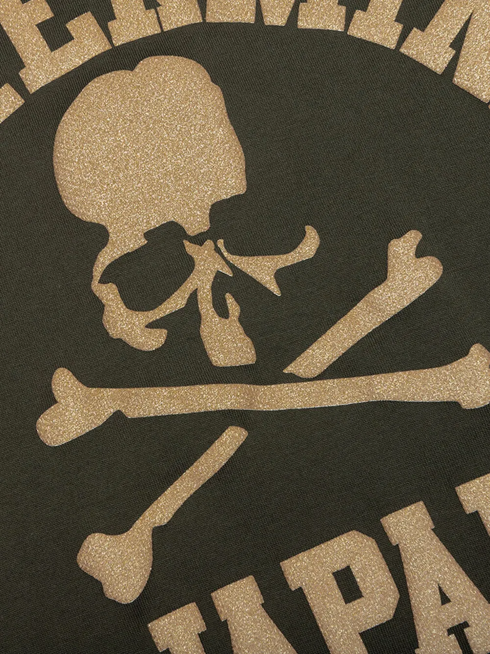 Mastermind Japan T-shirt met glitterende doodskopprint Groen