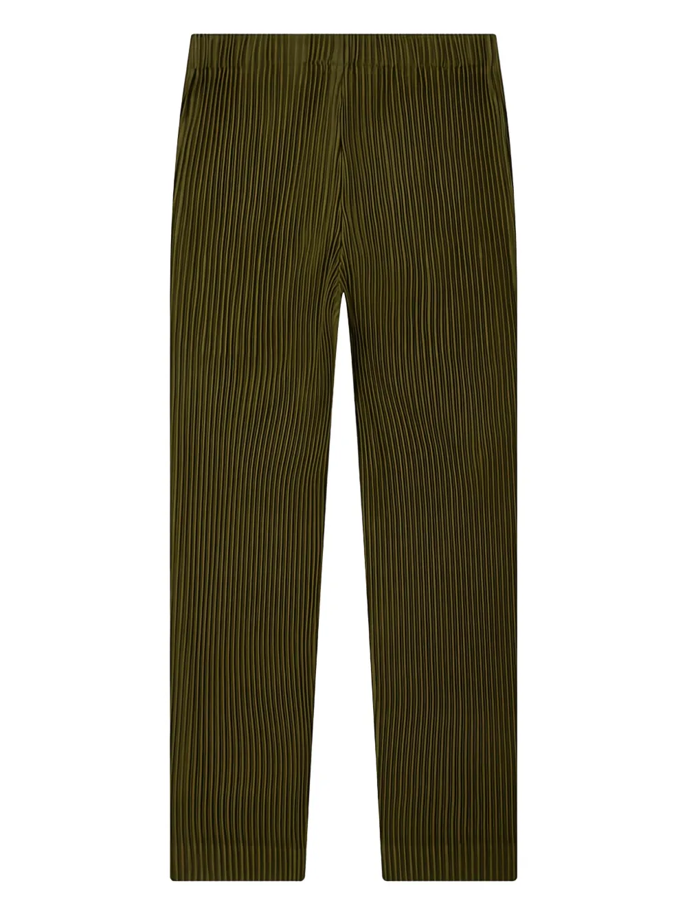 Homme Plissé Issey Miyake Colour Pleats geplooide broek Groen