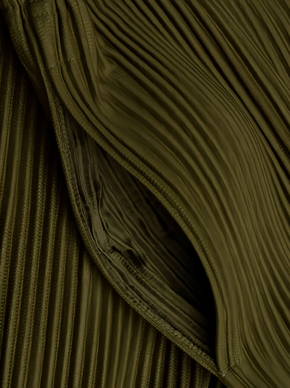 Homme Plissé Issey Miyake Colour Pleats geplooide broek Groen