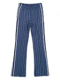 Lacoste geometric-pattern trousers - Blue