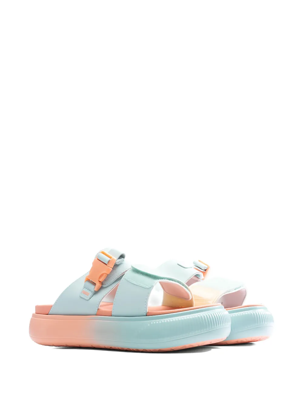 PUMA buckle-strap platform sandals Blue