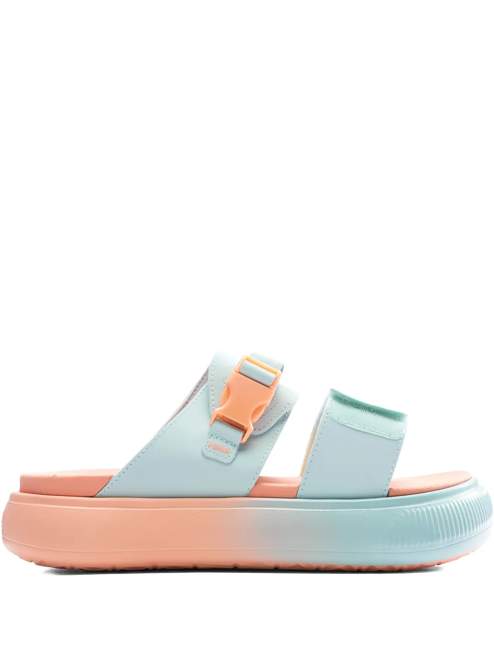 PUMA buckle-strap platform sandals Blue