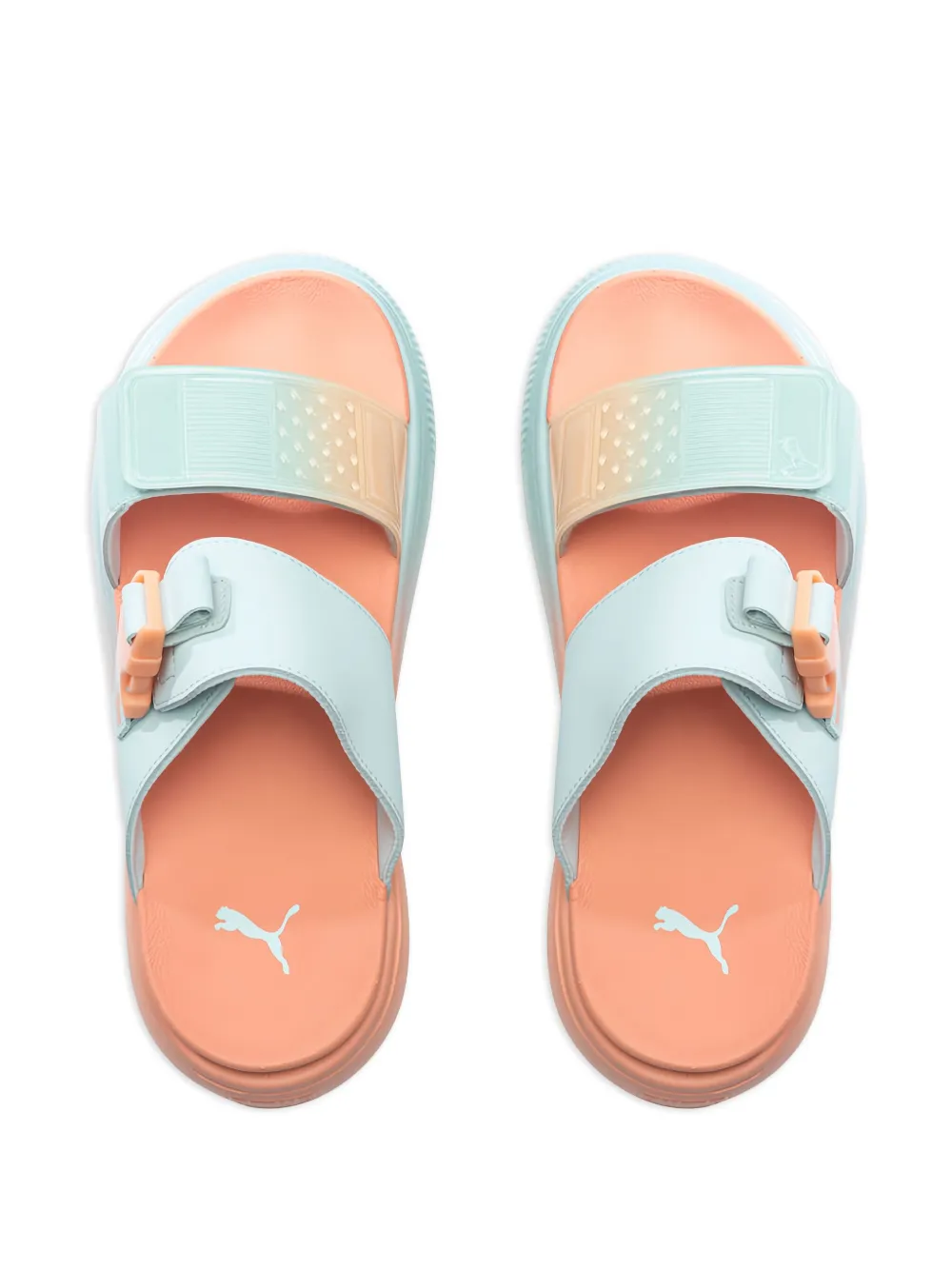 PUMA buckle-strap platform sandals Blue