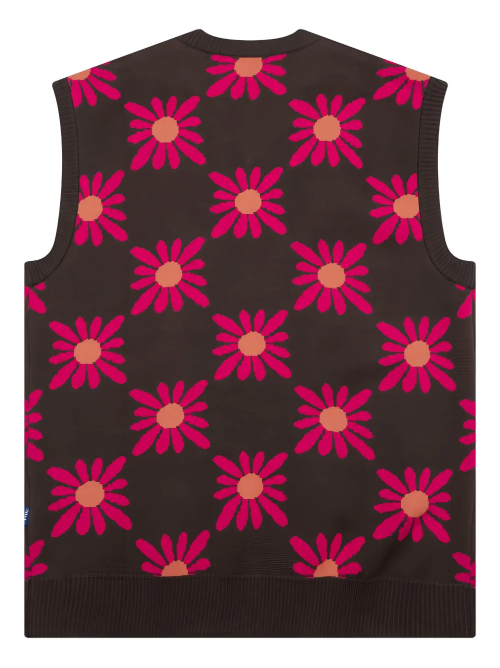Awake NY Spencer met V-hals en bloemenprint - Bruin
